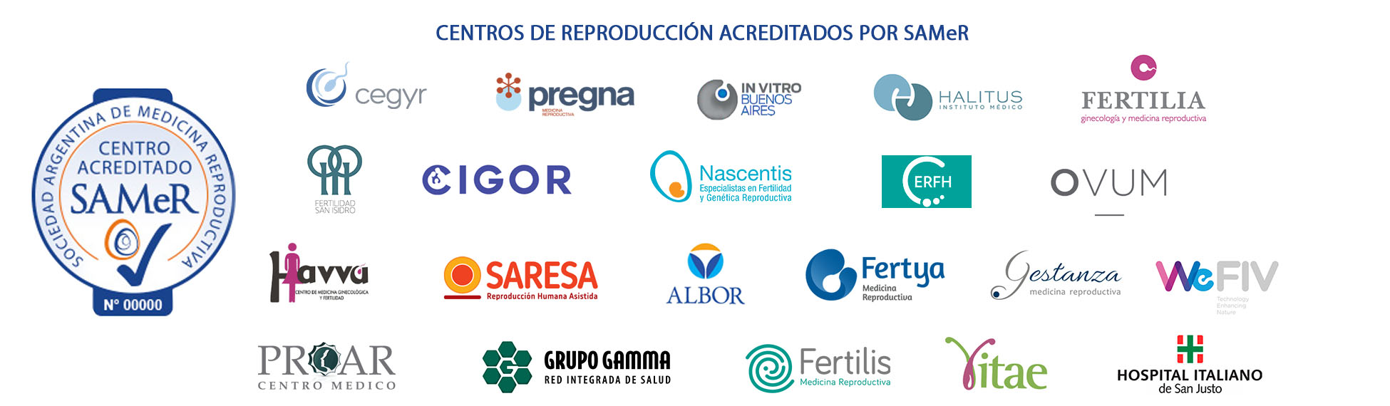 Centros acreditados SAMeR