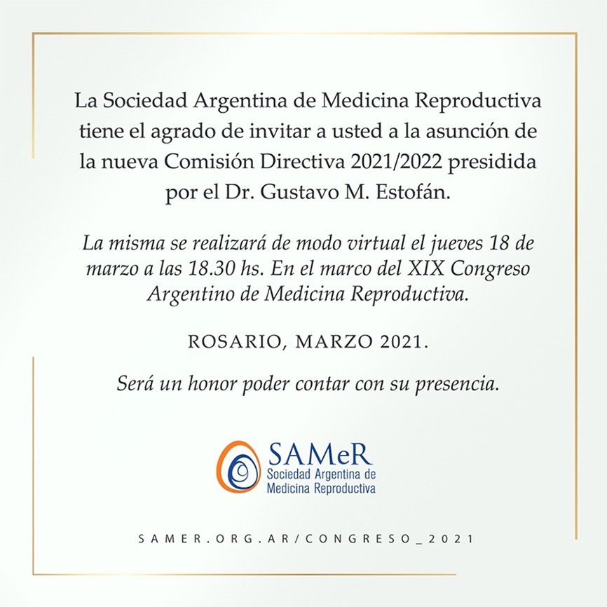 XIX Congreso Argentino de Medicina Reproductiva 2021